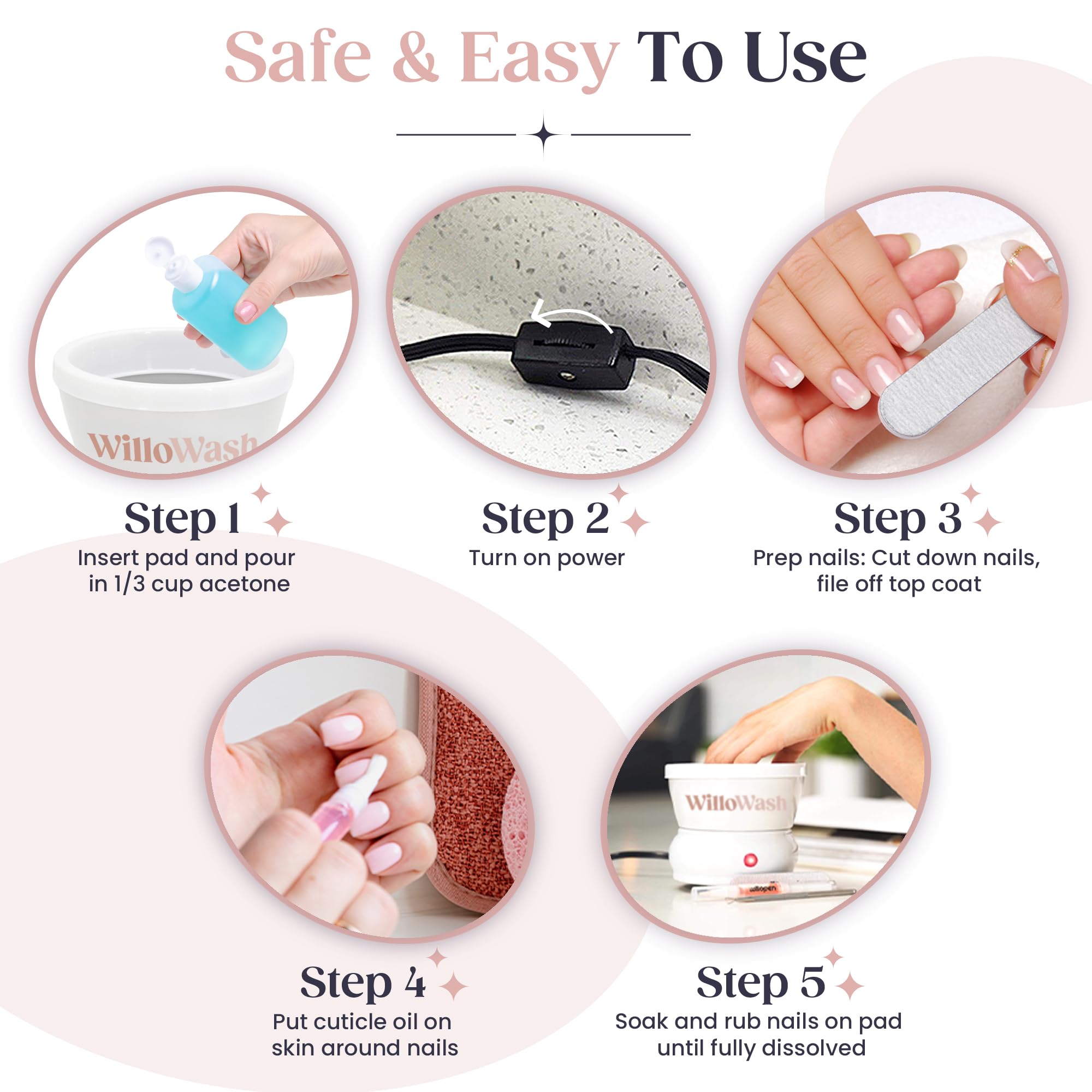 Willowash durable acetone-proof bowl designed for repeated use