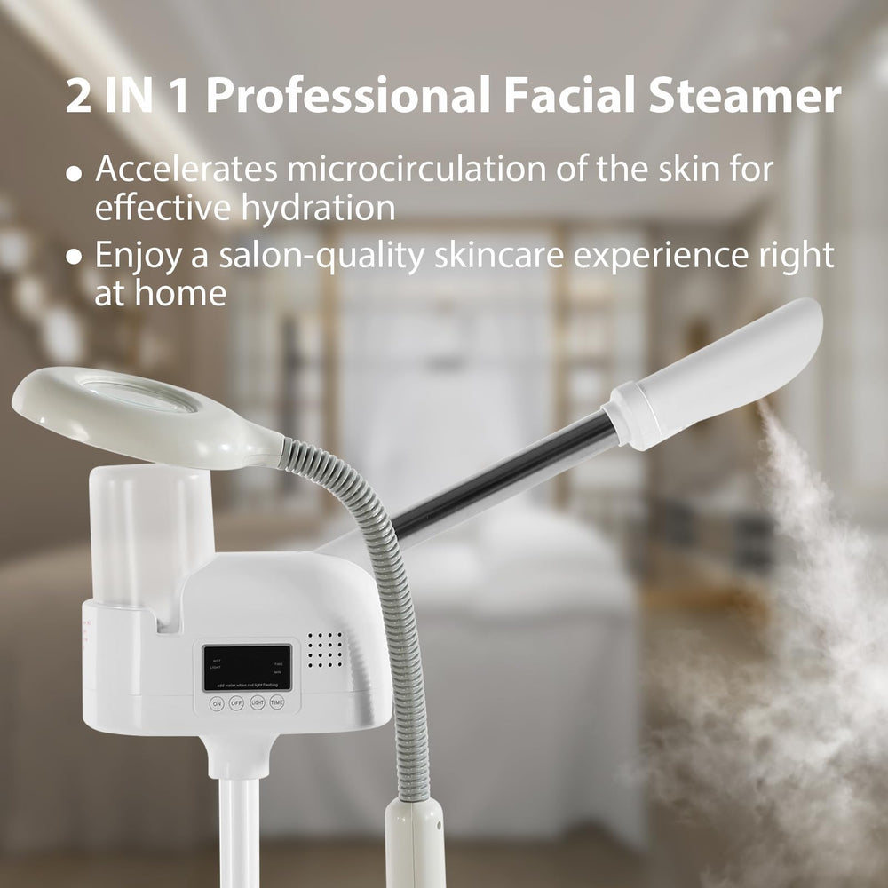WINEDYOUNG LED magnifier 5x helps precise skincare analysis during sessions.