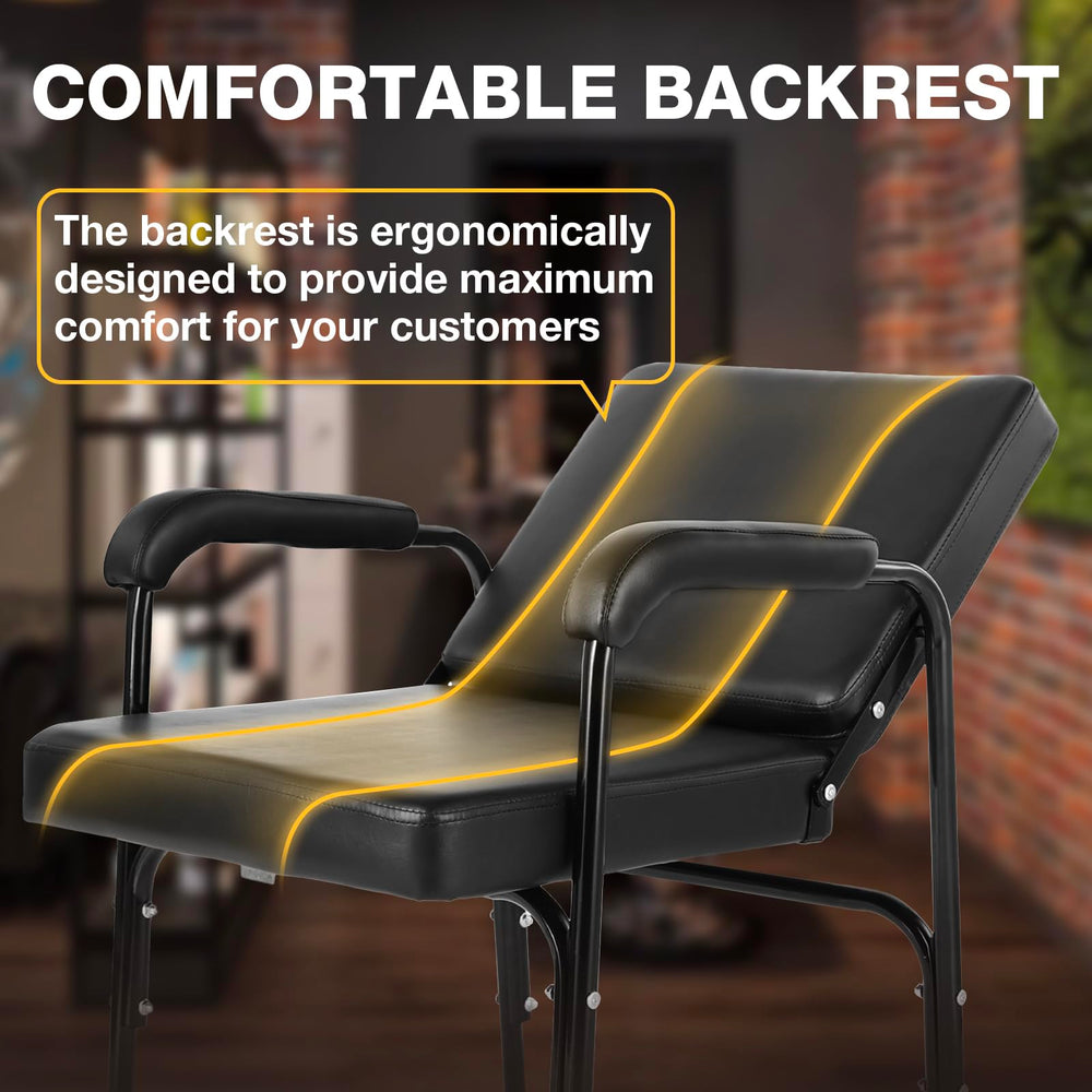 WINEDYOUNG shampoo chair 135-degree backrest for flexible client positioning