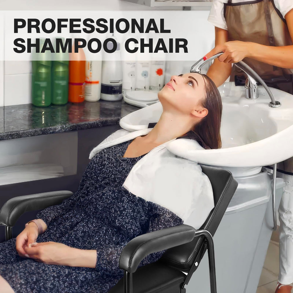 WINEDYOUNG shampoo chair galvanized legs provide sturdy rust-resistant frame