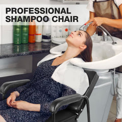 WINEDYOUNG shampoo chair galvanized legs provide sturdy rust-resistant frame
