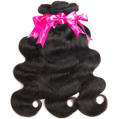 Wingirl Beauty Princess Brazilian body wave bundles 18 inch length display with versatile styling possibilities.