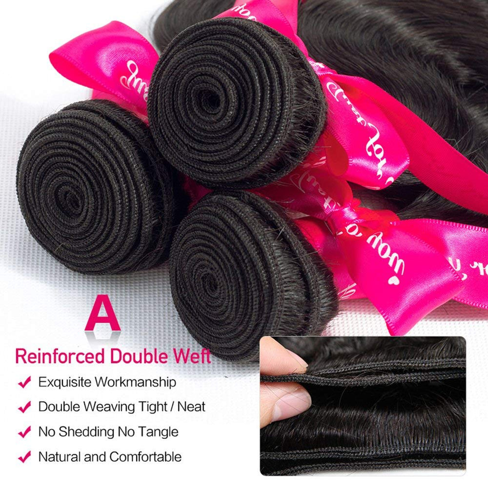 Wingirl Beauty Princess Brazilian body wave bundles 20 inch long length highlights full-volume look.