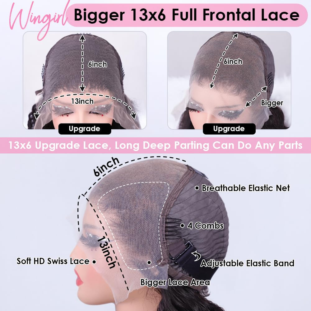 Wingirl body-wave human hair wig ready for dyeing, straightening, or restyling.