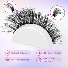 Winifred 50D lash clusters 10-16mm arranged for versatile wispy looks.