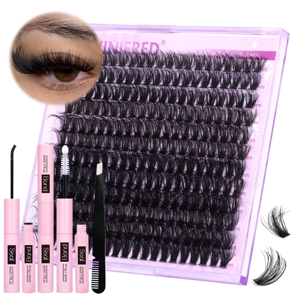 Winifred lash cluster kit 240pcs close-up for bold at-home DIY extensions.