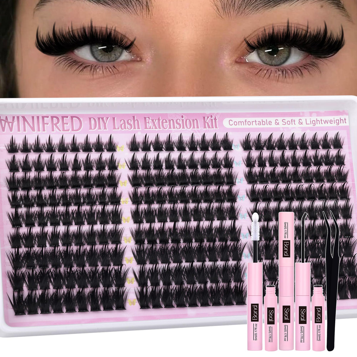 Winifred manga lash clusters pack for DIY volume and flair