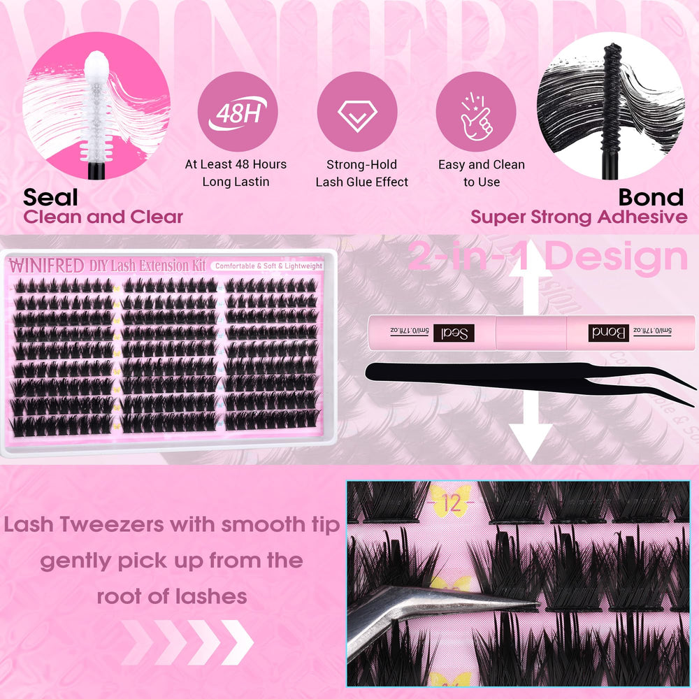 Winifred manga lash details closeup shows fine fibers