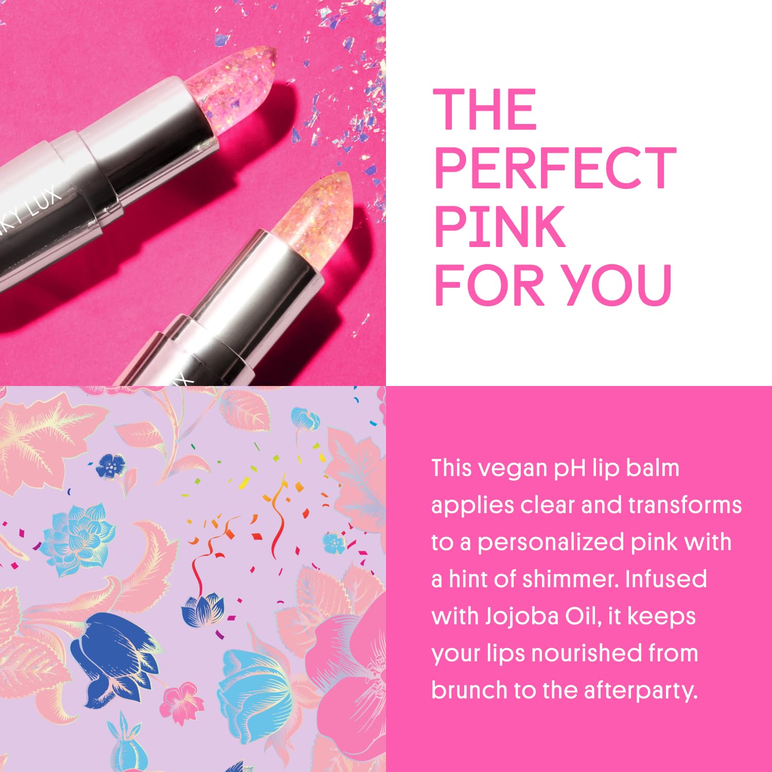 Winky Lux Confetti Balm vanilla scent swirl adds sweet aroma during lip care.