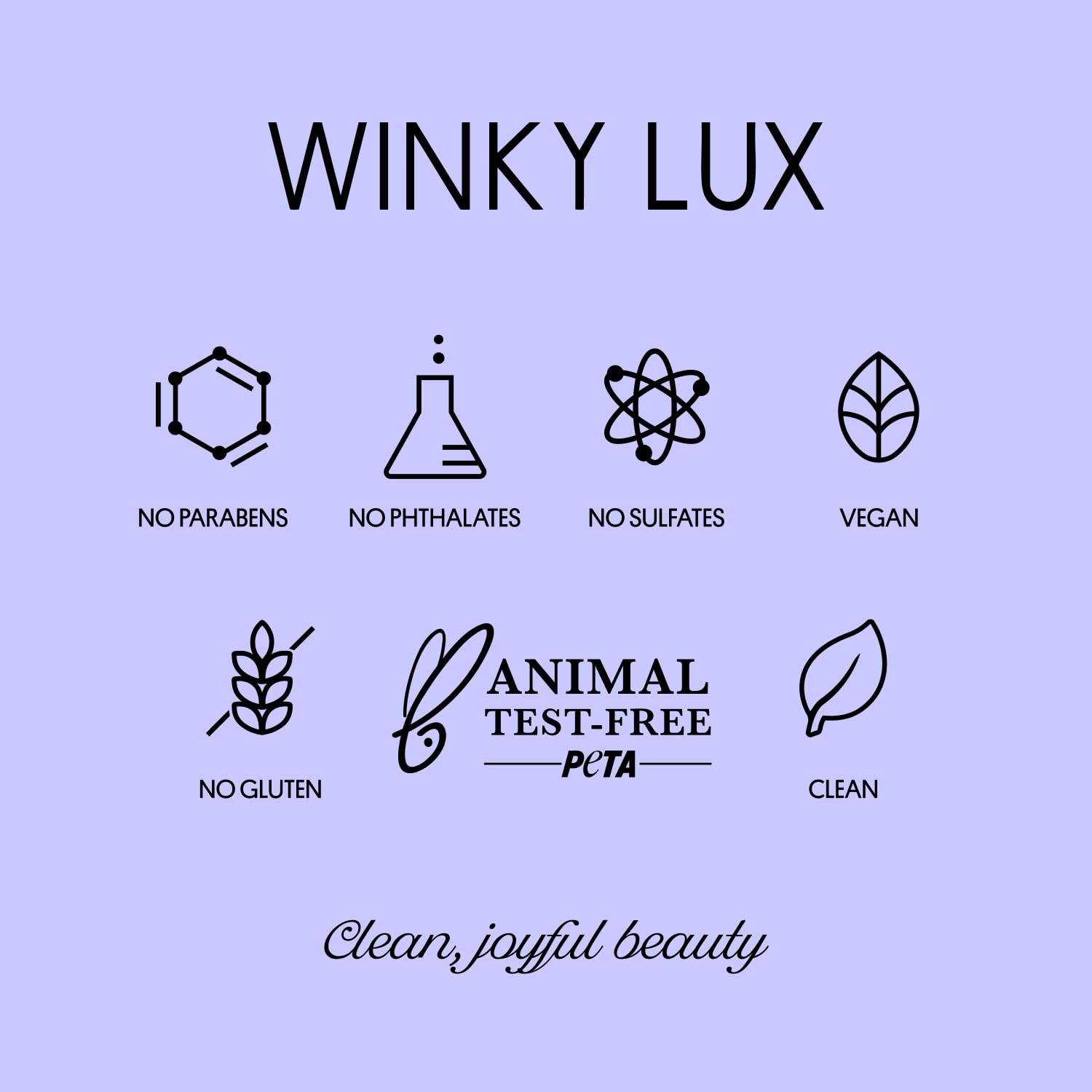 Winky Lux Rainbow Tri-Color Lip Balm cruelty-free vegan branding for ethical beauty