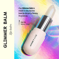 Winky Lux Rosé Glimmer Balm compact captures color-changing pink tint for personalized lip shade.
