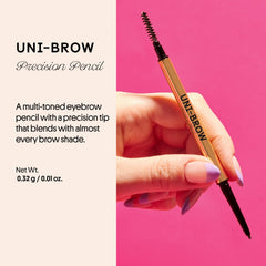 Winky Lux Uni-Brow pencil tip-focused shot highlights micro tip for precise brow definition and control