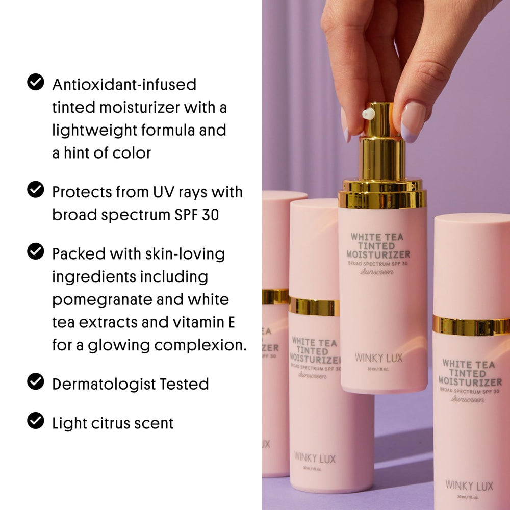 Winky Lux medium shade swatch demonstrates blendable coverage for even tone.