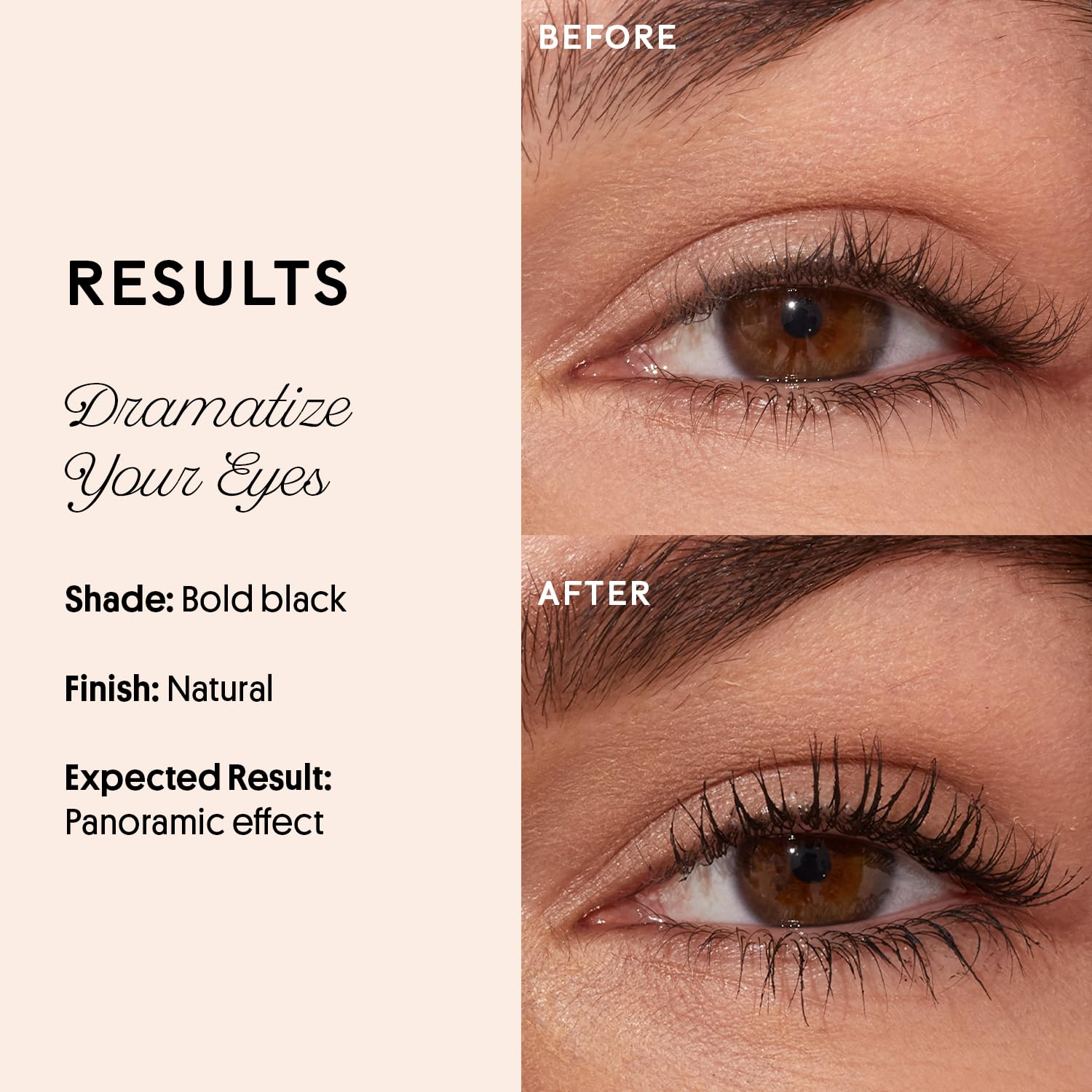 Dramatic eye look achieved with ExtravaLash from day to night.
