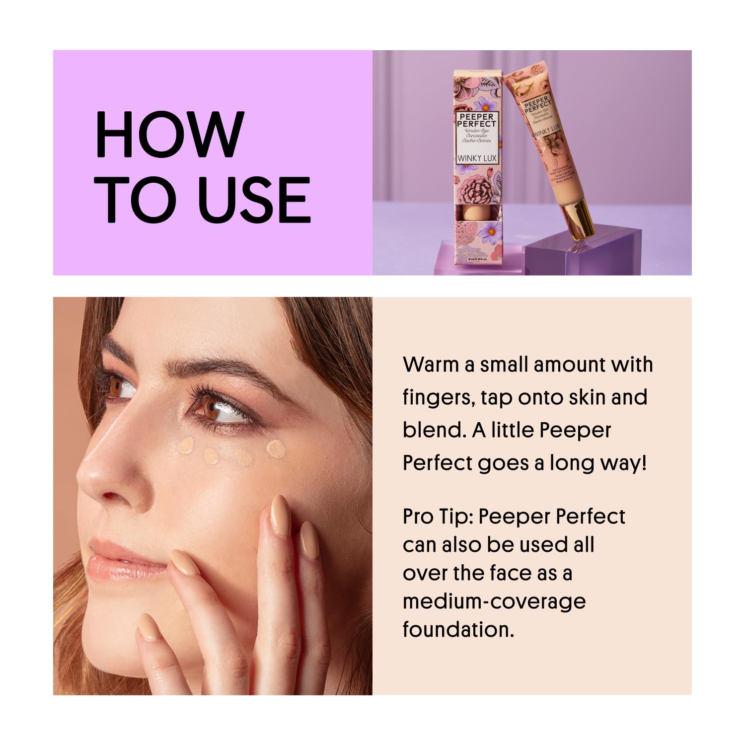 Hyaluronic acid inspired illustration with Winky Lux concealer