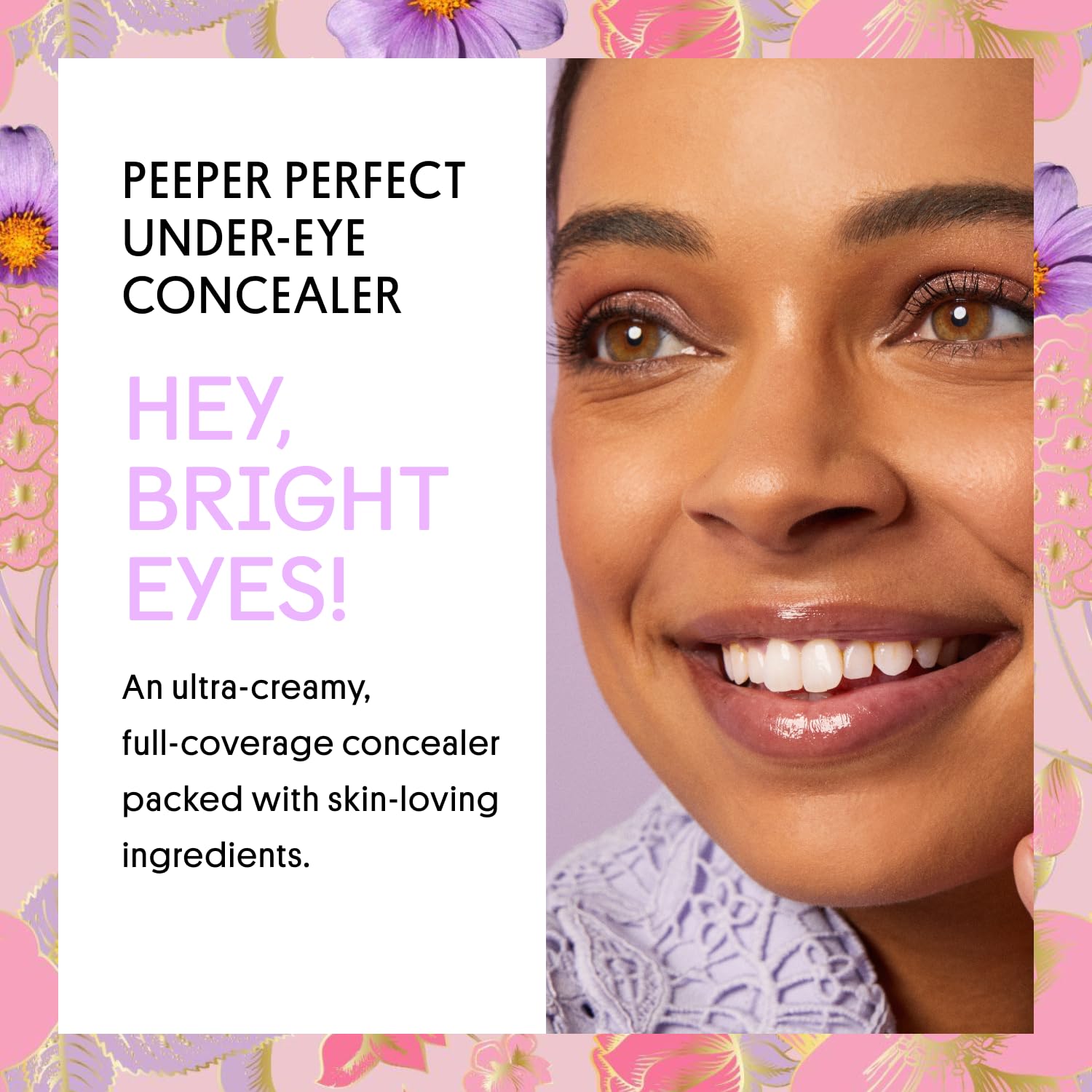 Creamy texture swirl of Winky Lux concealer showing blendable formula