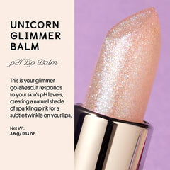 Winky Lux Rose Glimmer Balm application swatch reveals natural pink tint.