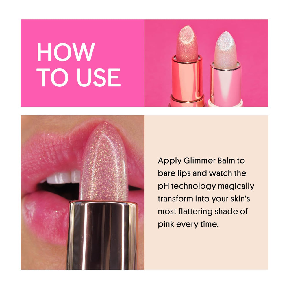 Winky Lux Rose Glimmer Balm vanilla scent enhances pampering during daily lip care.