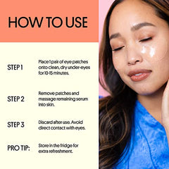 Winky Lux Wakey Wakey hydrogel closeup emphasizes hydration and cooling relief around the eyes.