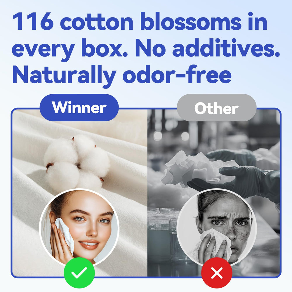 Winner Face Towels makeup-removal use close-up demonstrates quick cleansing