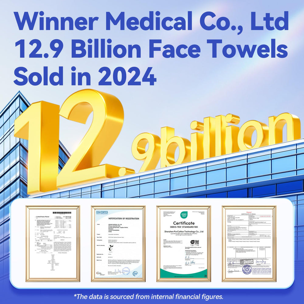 Winner Face Towels sensitive-skin use close-up suggests irritation-free experience