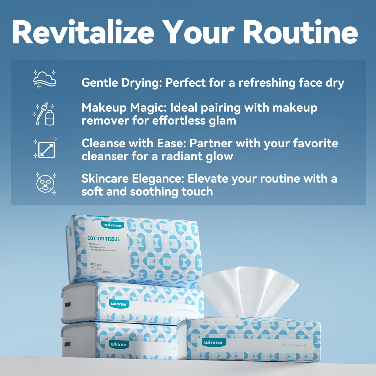 Winner Soft Face Towels OEKO-TEX-certified assurance for safe skin contact.