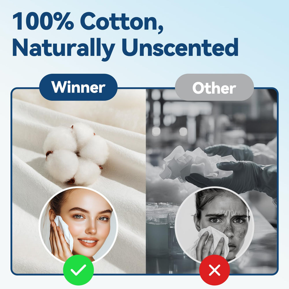 Winner Soft Face Towels travel-ready wipes fit bags on the go.