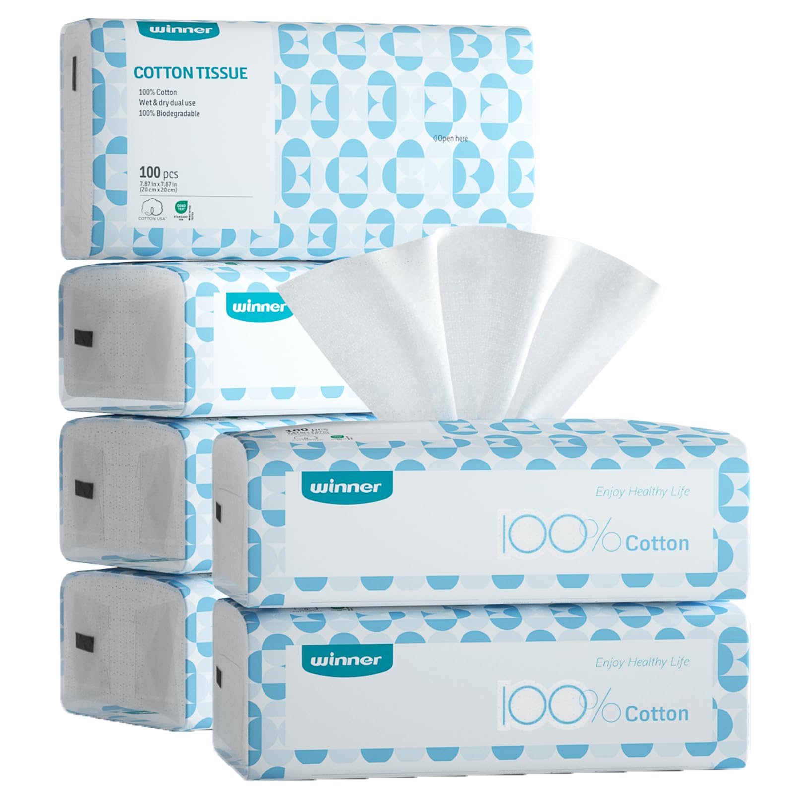 Winner Soft Face Towels unscented close-up for gentle skincare and daily cleansing.