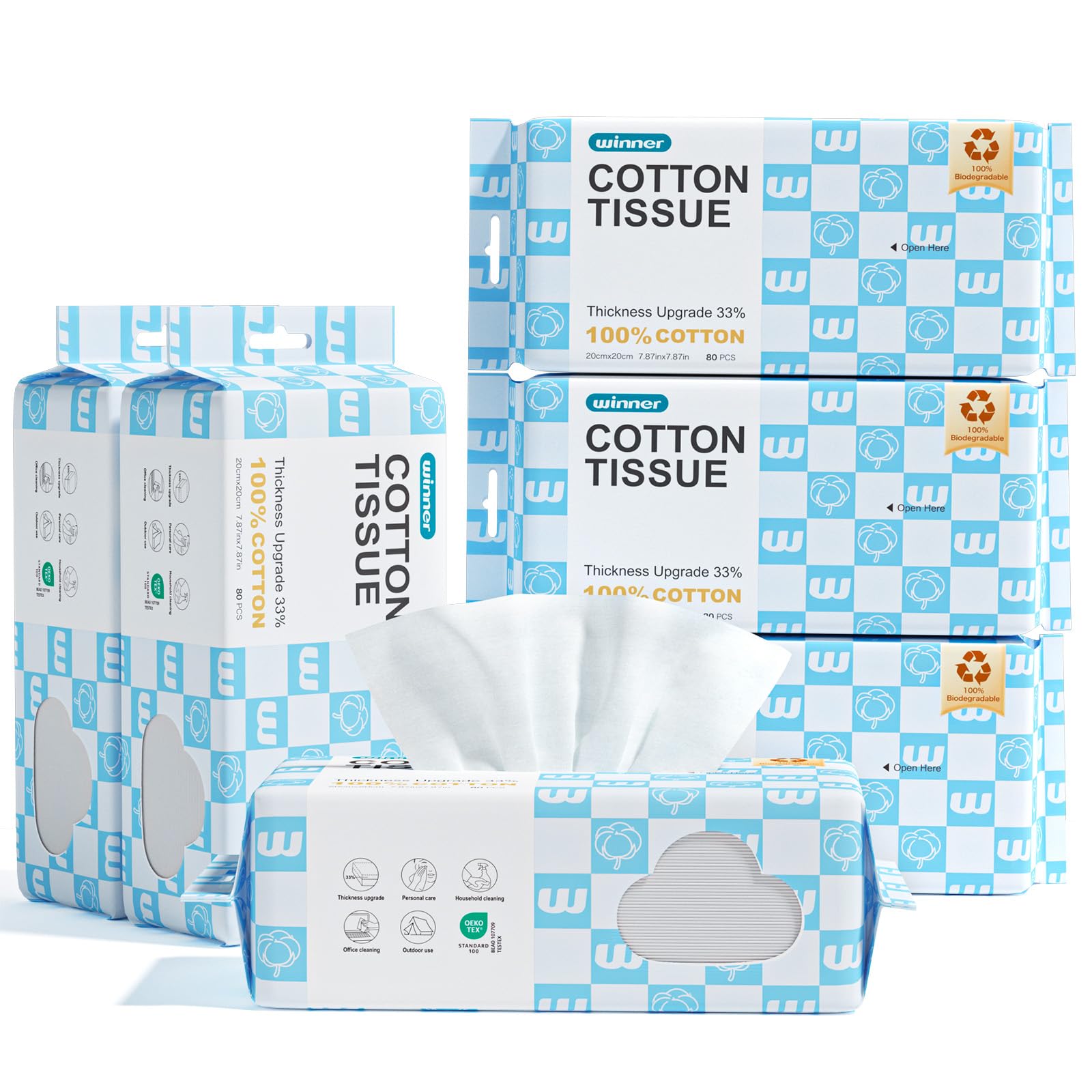Winner soft face towels with upgraded thickness for a gentler, cushiony cleanse