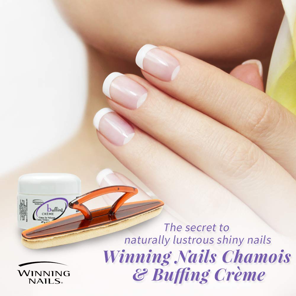 Winning Nails Buffing Cream on nails highlights even texture and glow.