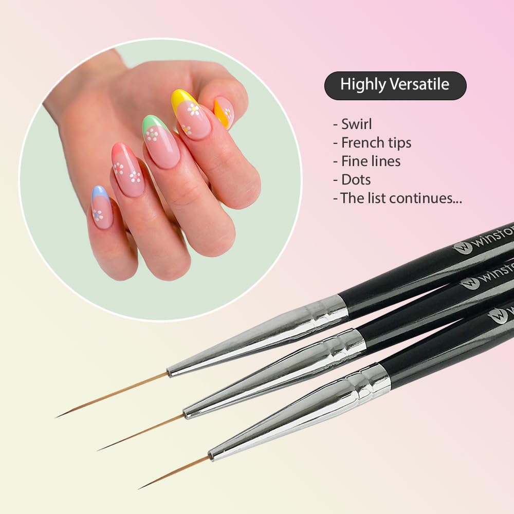 Winstonia Striping Brush medium-length cap for mid-size stripes and details.