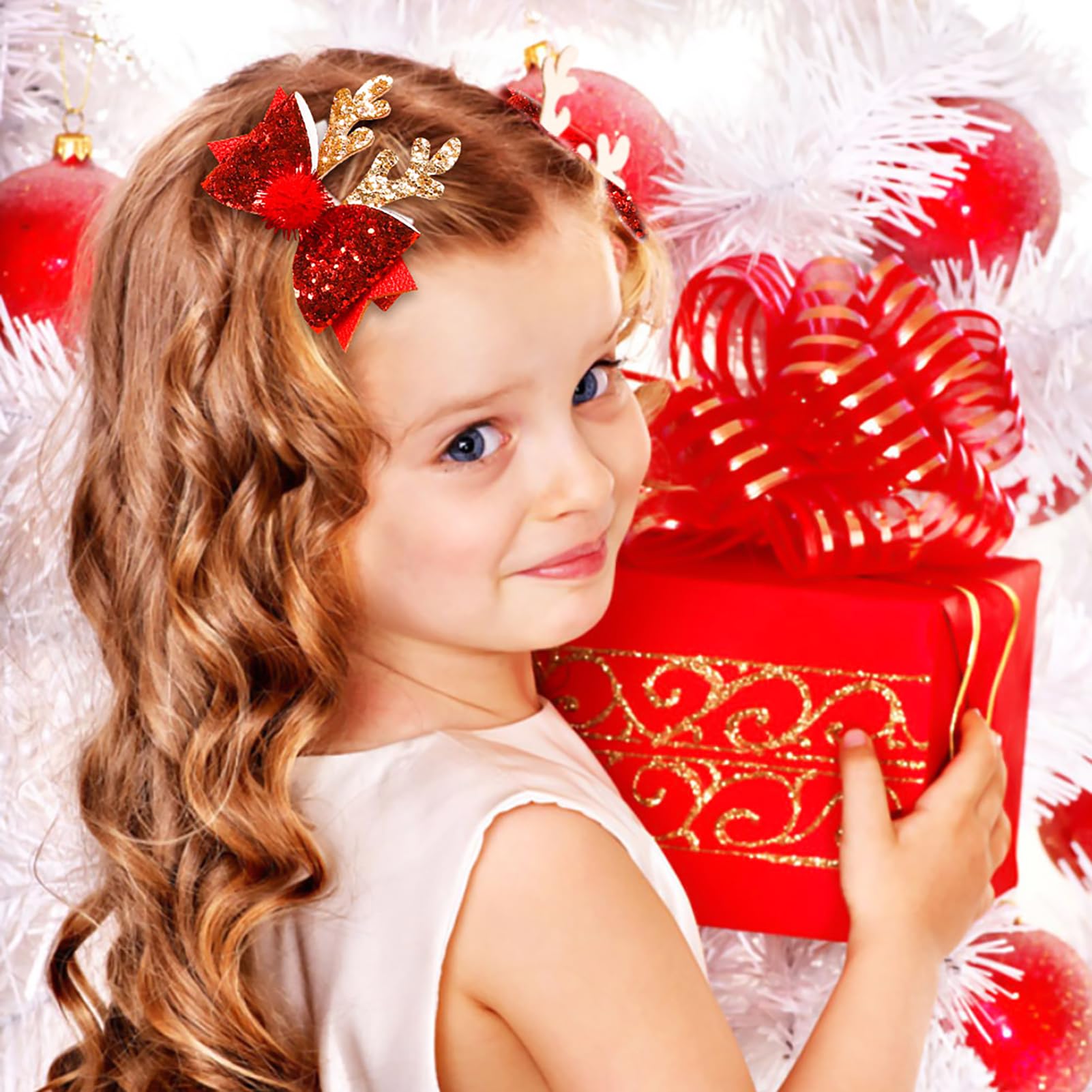 Winthrop Christmas hair clip sturdy metal clip for secure all-day wear