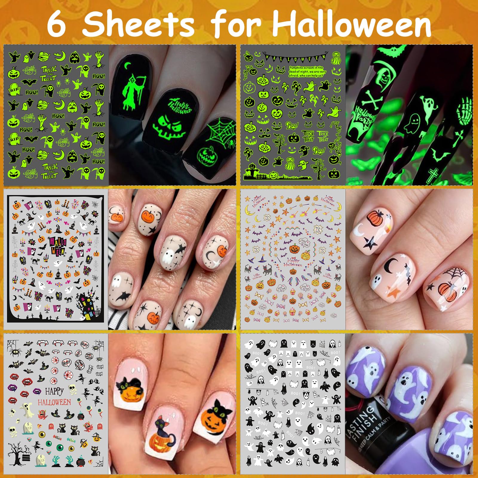 Winthrop estampas Halloween: crea nail art temático sin esfuerzo y con adherencia.