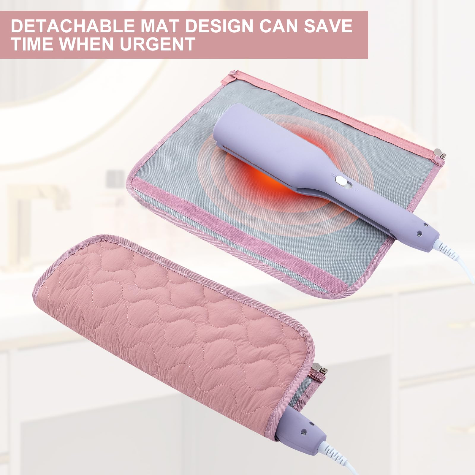 Wintogo removable heat-resistant mat enabling quick tool placement during styling
