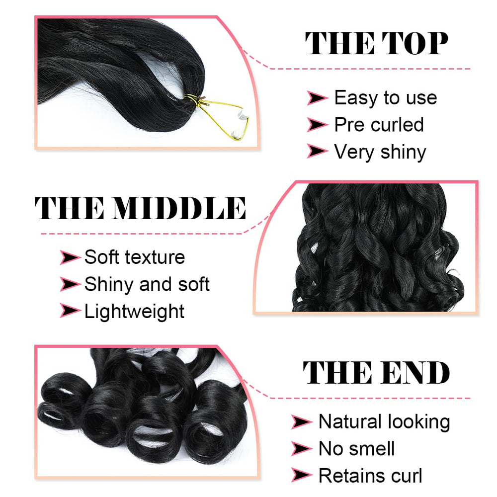 WIPPORYA color #1B black extensions for natural match.