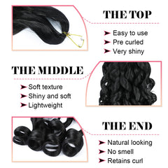 WIPPORYA color #1B black extensions for natural match.