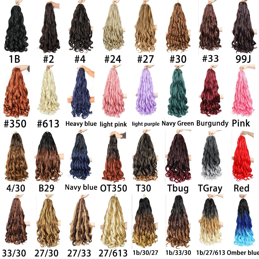 WIPPORYA 24 inch loose wave close-up shows bouncy curl and natural shine.
