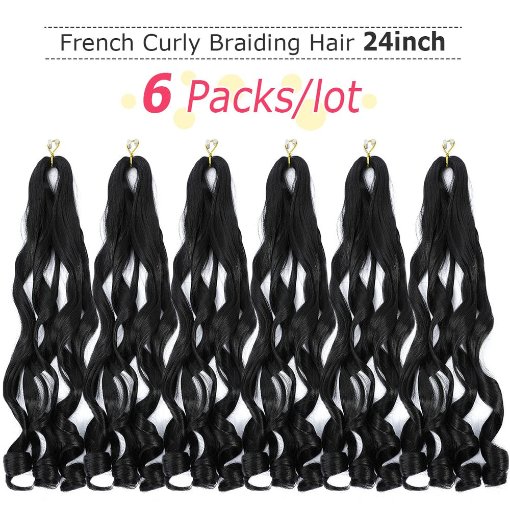 WIPPORYA loose wave braiding hair 24inch for easy crochet installs.