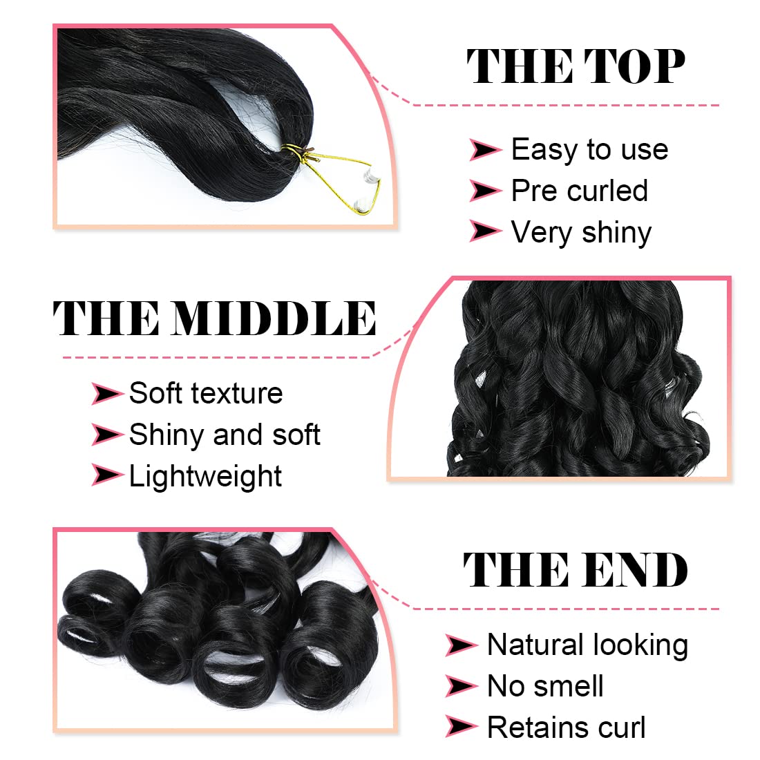 WIPPORYA pre-stretched braiding hair enables quick, tidy installation.