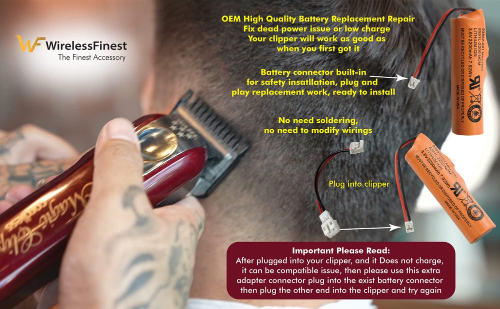 WirelessFinest screwdriver tool included for easy Wahl repair