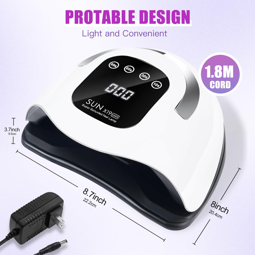 Wisdompark nail lamp in use delivering salon-like results at home.