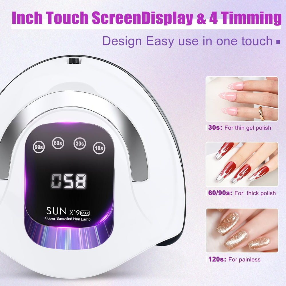 Wisdompark nail lamp smart sensor activated for hands-free curing.
