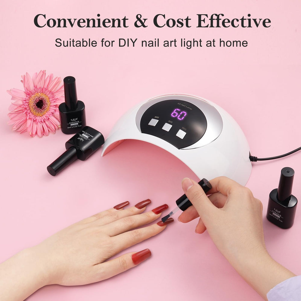 Wisdompark UV LED Nail Lamp 60/80/99s timer close-up.