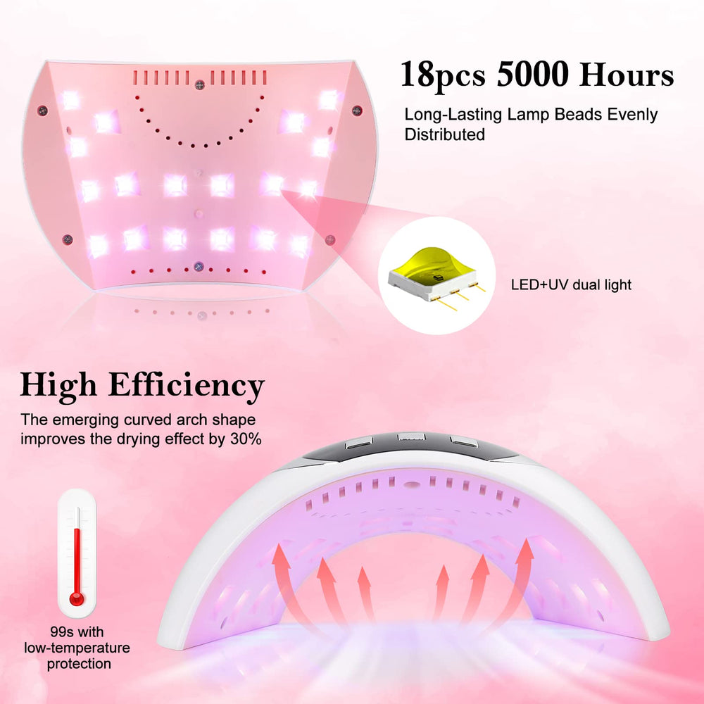 Wisdompark UV LED Nail Lamp timer settings 60/80/99s.