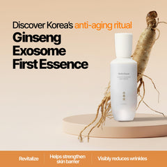 WISELY Ginseng Exosome First Essence ingredients closeup highlights ginseng extract benefits