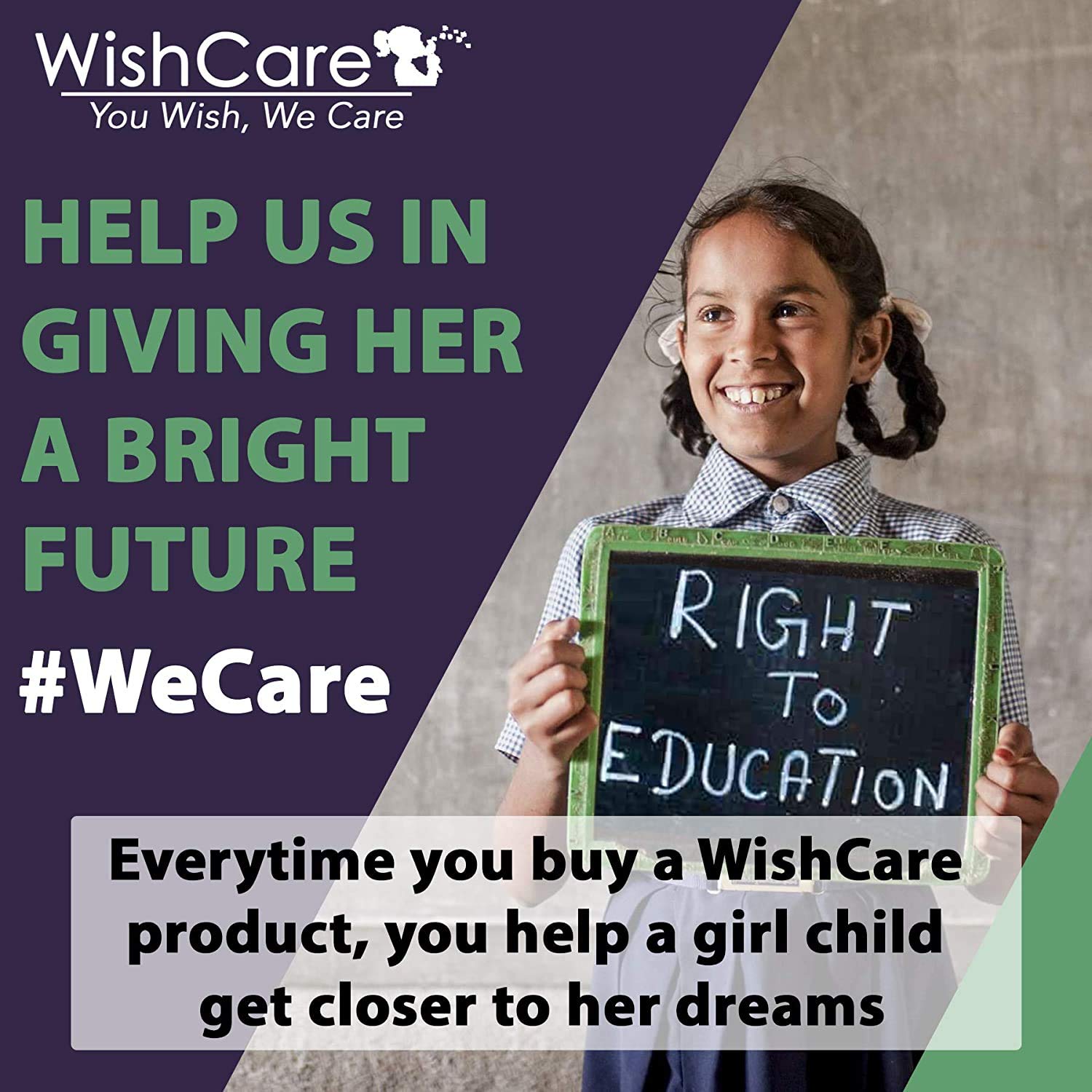 WishCare packaging box with product details