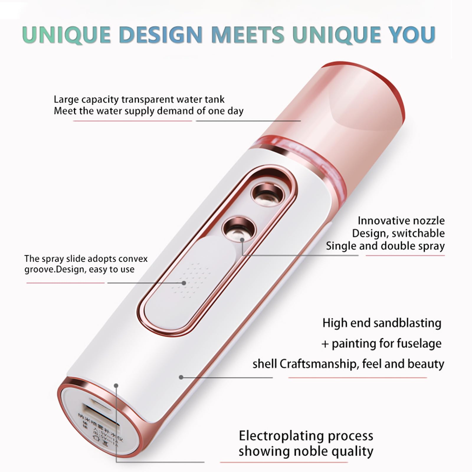 withthesun nano facial mister rechargeable-battery enables freedom on the go