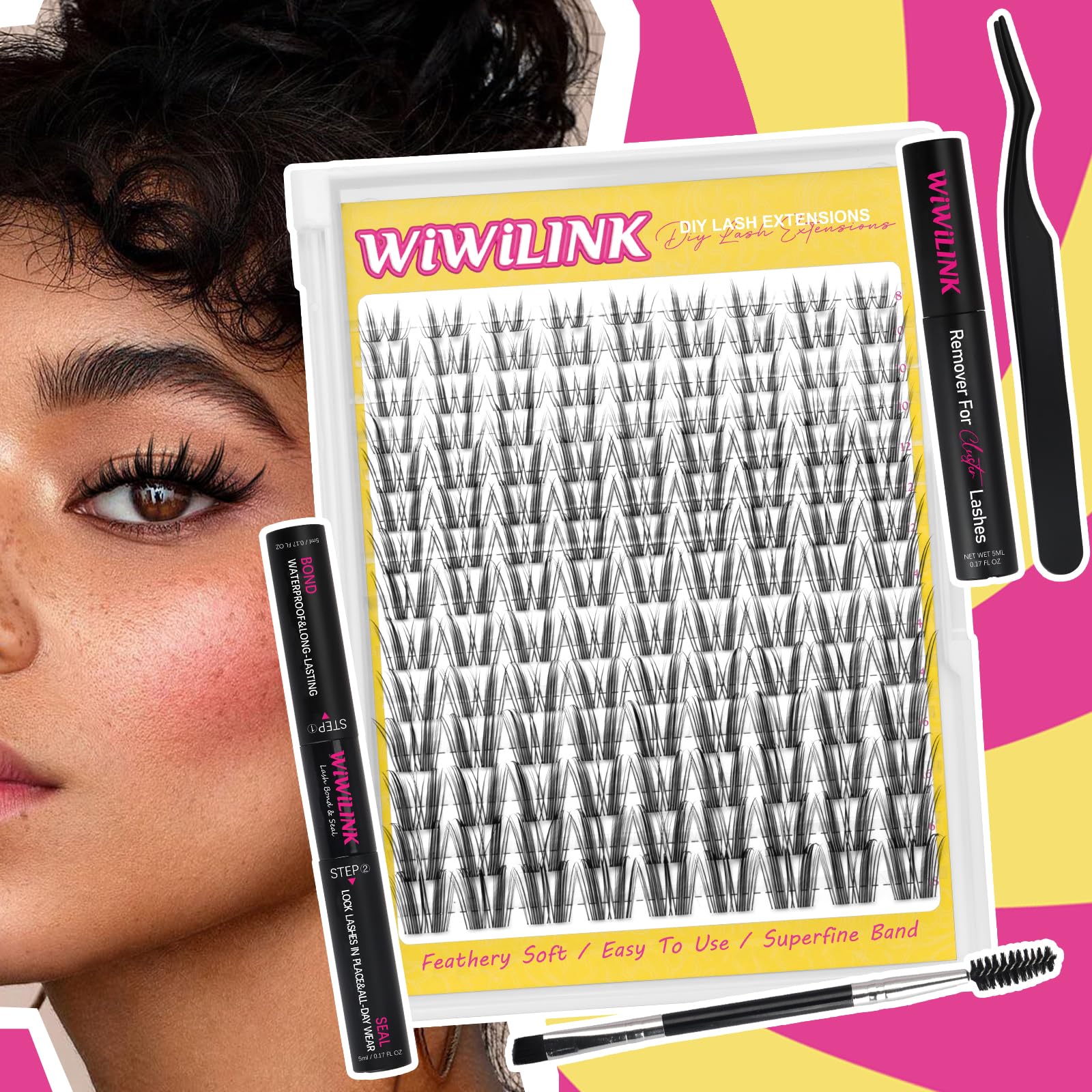 WiWiLINK Freya-kit invisible band creates a barely-there lash line