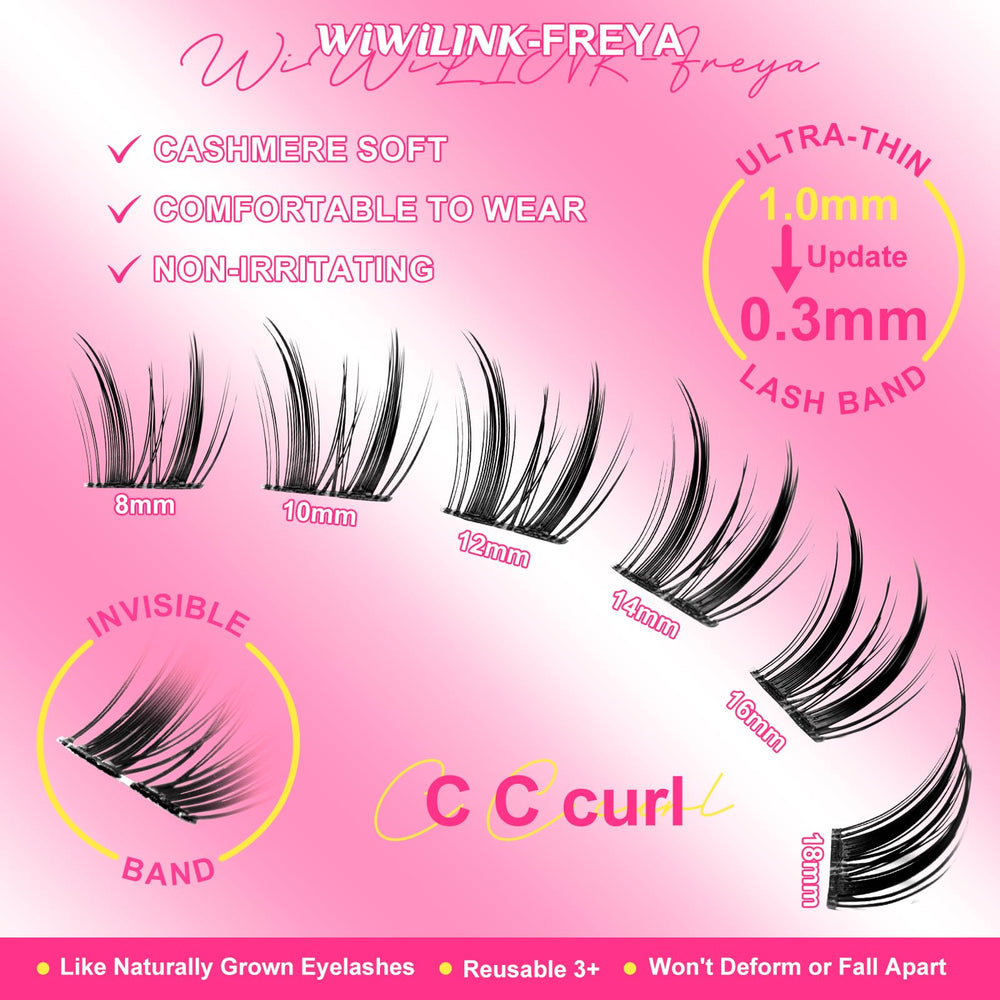 WiWiLINK Freya-kit soft fibers deliver realistic volume and comfortable all-day wear