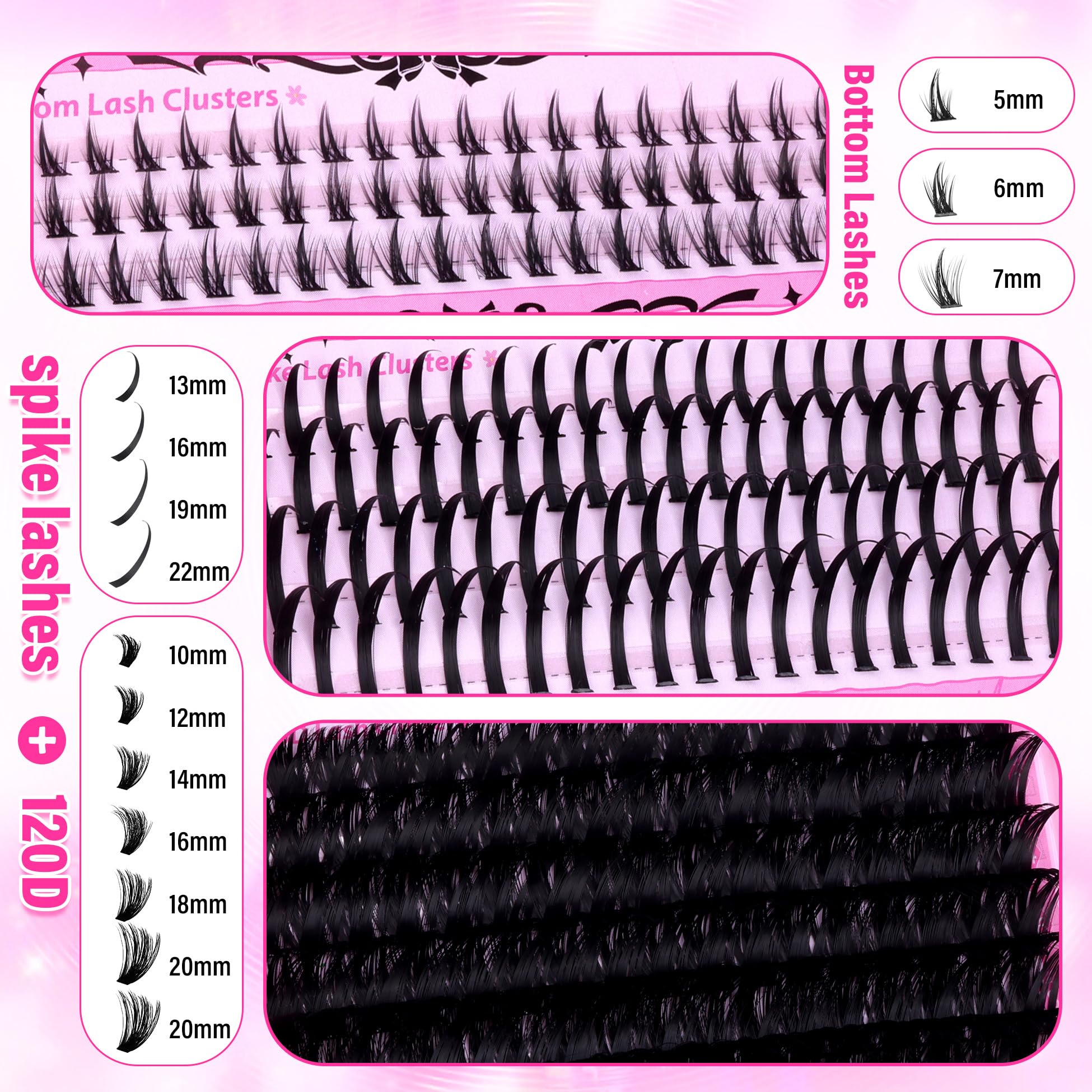 wiwoseo 80d-100d lash clusters 10-20mm offer lightweight natural enhancement.